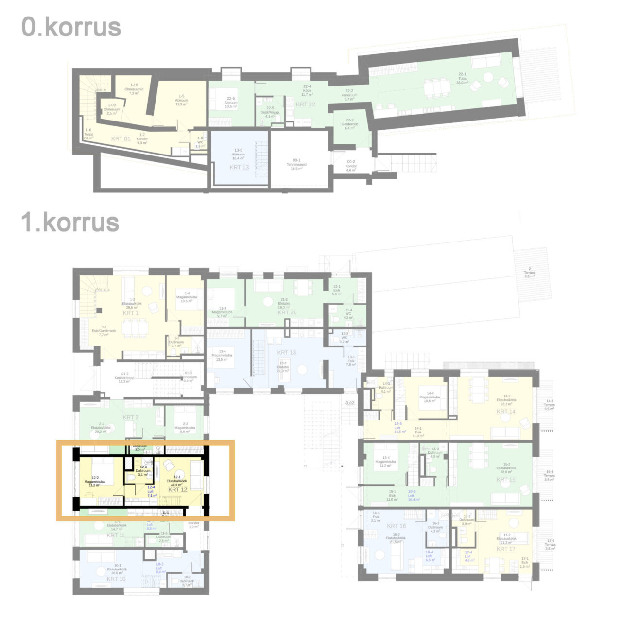 Lühiajaliseks rendiks sobivad, loftiga, 3 korterit