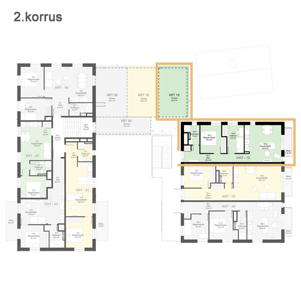 Terrass, rõdu, parkimiskoht